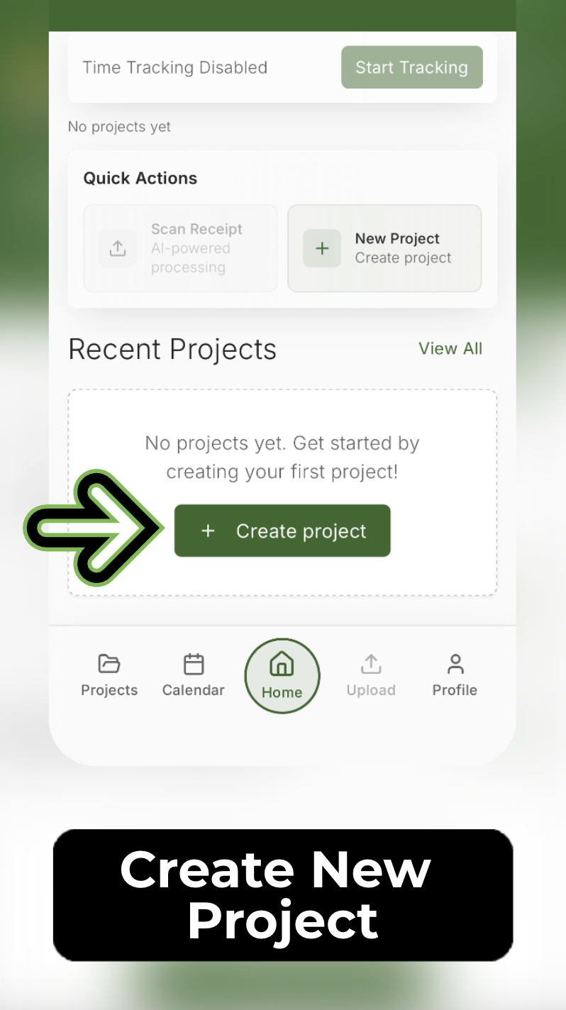 Projekt erstellen Bildschirm 1